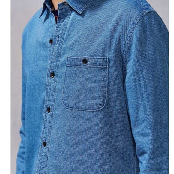 UO Urban Outfitters Koto Doby Button Down Long Sleeve Shirt - Picture 3 of 12